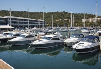  Boats in a marina 