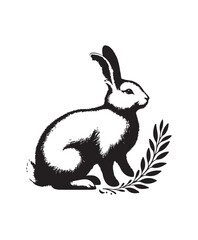 rabbit vector art,graphics rabbits icons set,vintage illustration rabbit clipart,vector rabbits flat style artwork design