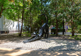 Monument to the zelenograd cats in Zelenogradsk, Kaliningrad region, Russia