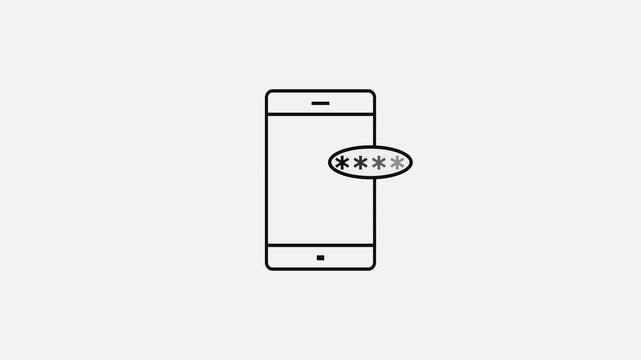 Mobile phone coming text or OTP Icon conceptual animation. Phone calling icon concept video.