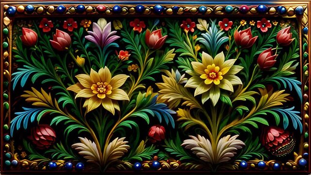 Beautiful background with floral ornament