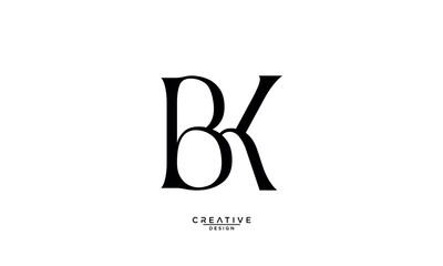 BK, KB, B, K, Abstract Letters Logo Monogram