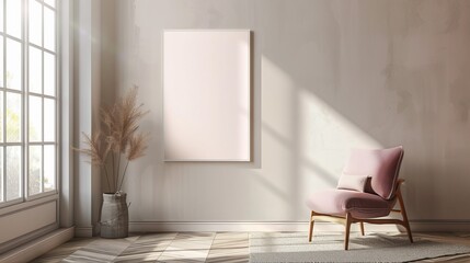 White blank picture frame, realistic vertical picture frame, A4. Empty white picture frame mockup template isolated. Vector illustration