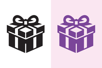 Gift box vector icon art illustration