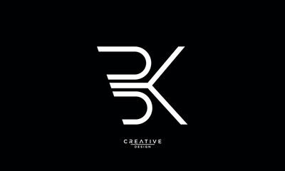 BK, KB, B, K, Abstract Letters Logo Monogram