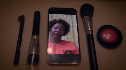 Virtual makeup tutorial using beauty tools and smartphone for a modern learning experience