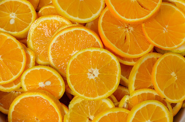 Yellow background from orange slices