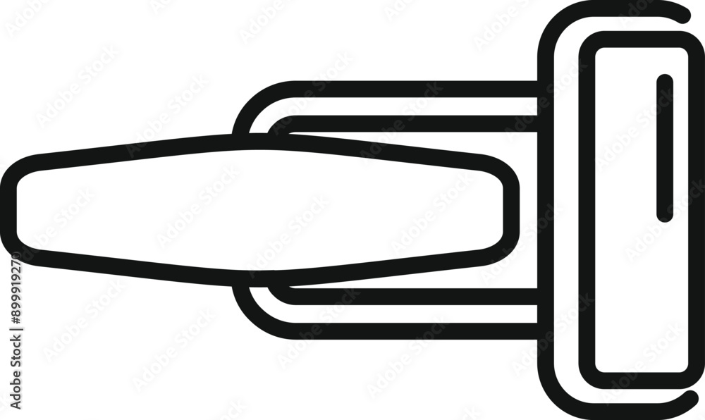 Poster door handle lever icon in outline style for web, print and mobile design
