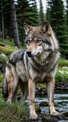 Fototapeta premium Captivating Wolf Eye Images: A Glimpse into the Wild