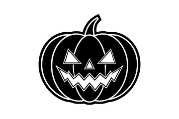 Vector Line Art Halloween Pumpkin Icon: Perfect for Your Spooky Designs