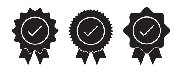 Badge icon vector isolated on white background. Awards icon. Achieve. Stamp