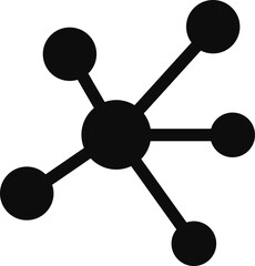 Molecule or formula icon in flat. isolated on transparent background The Chemistry chemical structure Laboratory scientific research DNA cell protein Sign vector for apps or web.