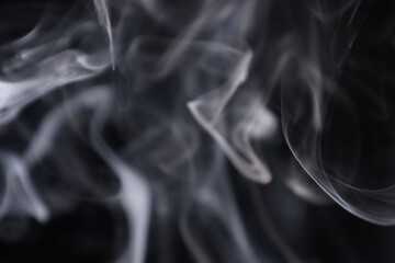 White smoke on a dark background, abstract, silver fog, minimalism, line of light