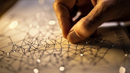 Mind mapping, study method composed with multi colored stone letters
