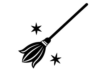 Download High-Quality Magic Broom Vector Icon | Free Vector Line Art for Designers