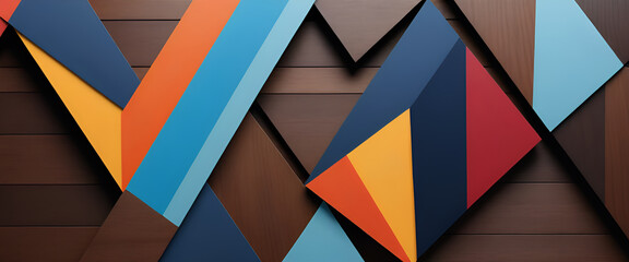 illustrazione con elementi geometrici astratti a tema contemporaneo