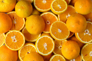 Orange slices as texture background