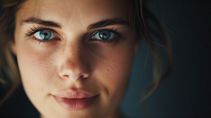 Fototapeta premium close up portrait of a woman detail eye