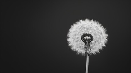 Fototapeta premium Abstract dandelion flower background. Seed macro closeup