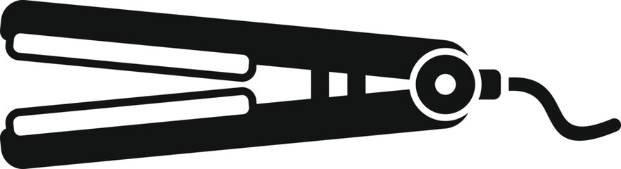 Fototapeta premium Professional hair straightener icon showing tool for hairdressing