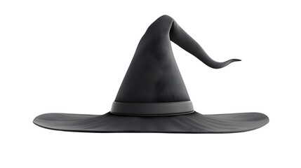 Vector Witch Hat, Graphic Illustrative for Halloween, Spooky and Enchanted Sorceress Headwear Design Element, png file, isolated on white