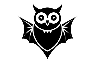 Stunning Vector Line Art: Halloween Owl Vector Icon for Spooky Designs