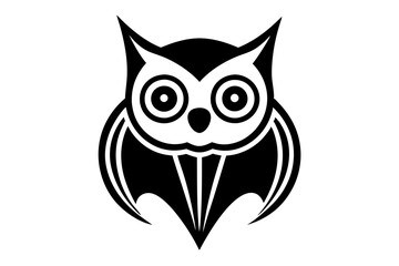 Stunning Vector Line Art: Halloween Owl Vector Icon for Spooky Designs