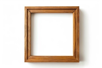 A simple wooden picture frame with a clean, empty space in the center, ideal for displaying artwork or photographs