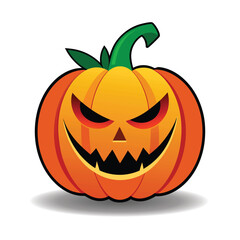 Halloween Pumpkin And Ghost Cartoon