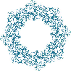 Baroque engraved. Victorian floral ornamental borders, vintage decorative frame elements. Vector illustration royal set for wedding invitation and greeting cards, ornaments romantic invitations