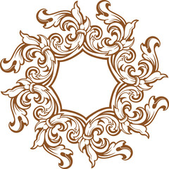 Baroque engraved. Victorian floral ornamental borders, vintage decorative frame elements. Vector illustration royal set for wedding invitation and greeting cards, ornaments romantic invitations