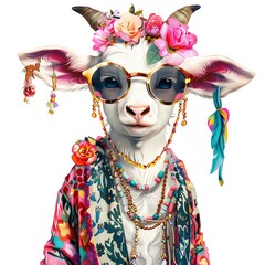 Locu Festival animal fashion cartoon isolated whitebackground 16:9