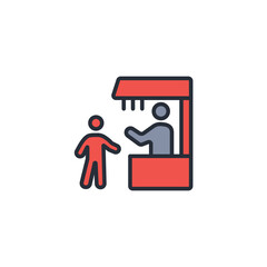 box office icon. vector.Editable stroke.linear style sign for use web design,logo.Symbol illustration.