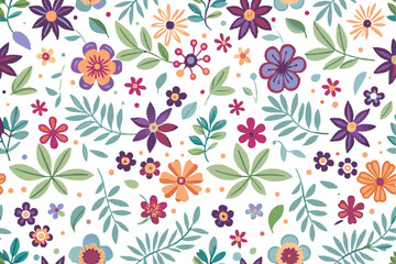 Wildflowers spring pattern 