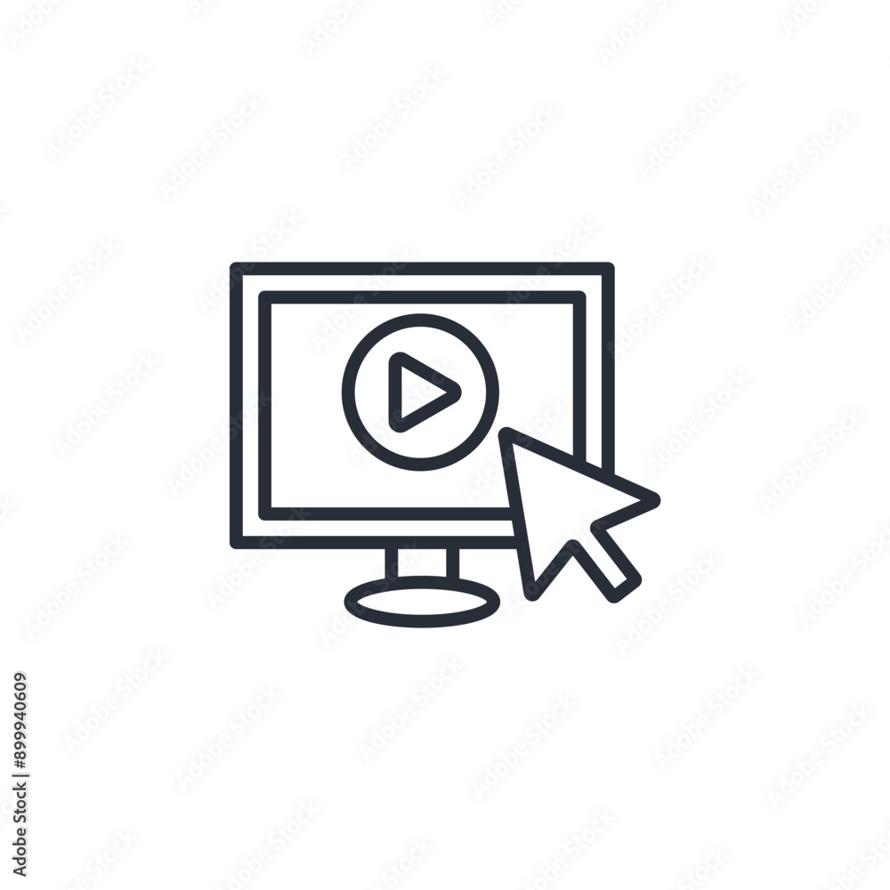 Poster display icon. vector.editable stroke.linear style sign for use web design,logo.symbol illustration.