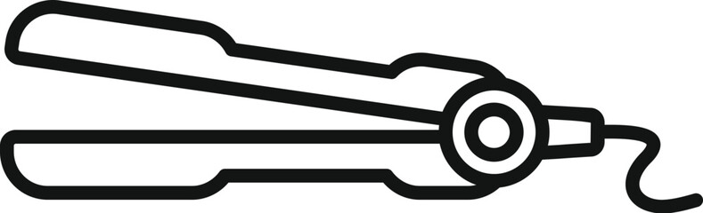 Hair straightener icon representing a hairdressing tool for straightening hair in a beauty salon