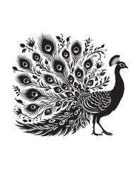 peafowl bird vector art,graphics peafowl birds icons set,vintage illustration peafowl bird clipart,vector peafowl birds flat style artwork design