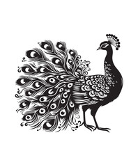 peafowl bird vector art,graphics peafowl birds icons set,vintage illustration peafowl bird clipart,vector peafowl birds flat style artwork design © Graphic_Design