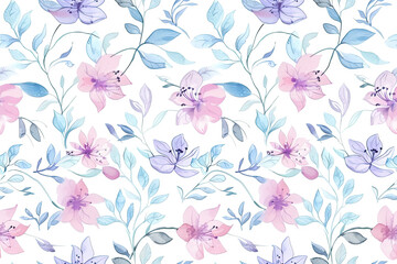 Vector illustration of pastel watercolor floral design for wedding, anniversary, birthday and party. Banner, poster, cards, invitation and scrapbook seamless