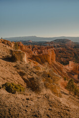 The mountainside overlooks Bryce Canyon National Park, Utah.