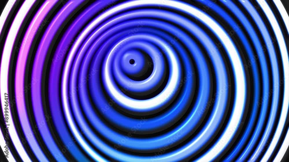 Wall mural psychic tunnel unending spiral 4k loop features circular tube shapes rotating around in a hypnotic f