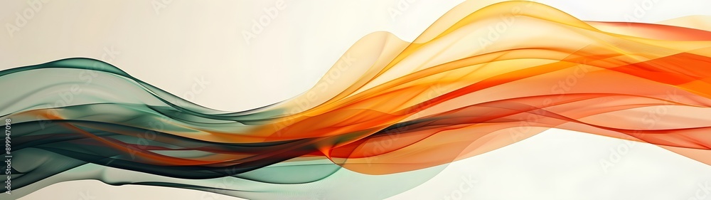 Poster dynamic and fluid representation of the indian flag colors in abstract art