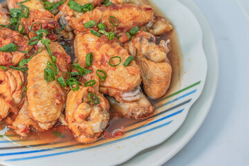 Chinese Famous Dish “Steamed Chicken Wings with Black Bean Sauce”