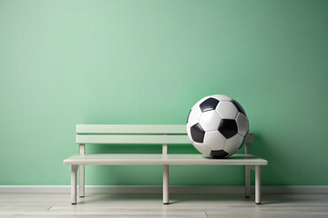 Trendy and Elegant Sports Gear Photography Minimalist Display of Shoes Balls and Accessories in Modern Creative Backgrounds