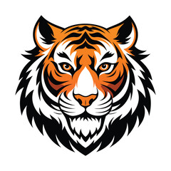 Obraz premium Tiger head mascot logo. Logo design. Illustration for printing on t-shirts.