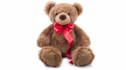 Cute Teddy Bear with Red Bow