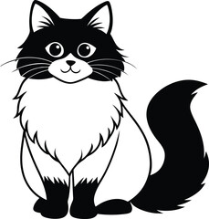 Ragdoll Cat Vector Illustration.eps