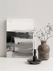 Mock up for wall art, posters, interior design, modern design