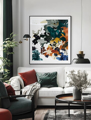 Mock up for wall art, posters, interior design, modern design