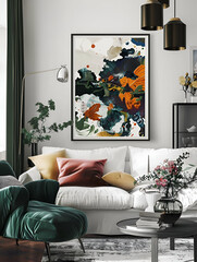 Mock up for wall art, posters, interior design, modern design